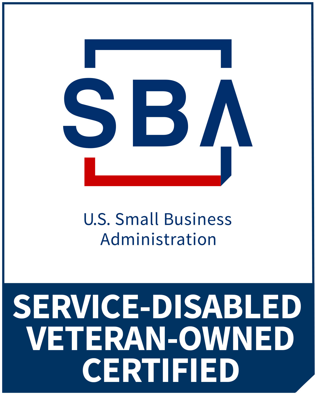 SBA Service-Disabled Veteran-Owned Certified badge